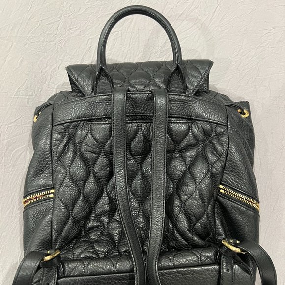 Vera Bradley Amy Quilted Leather Backpack- Black Quilted Leather Backpack main image 9